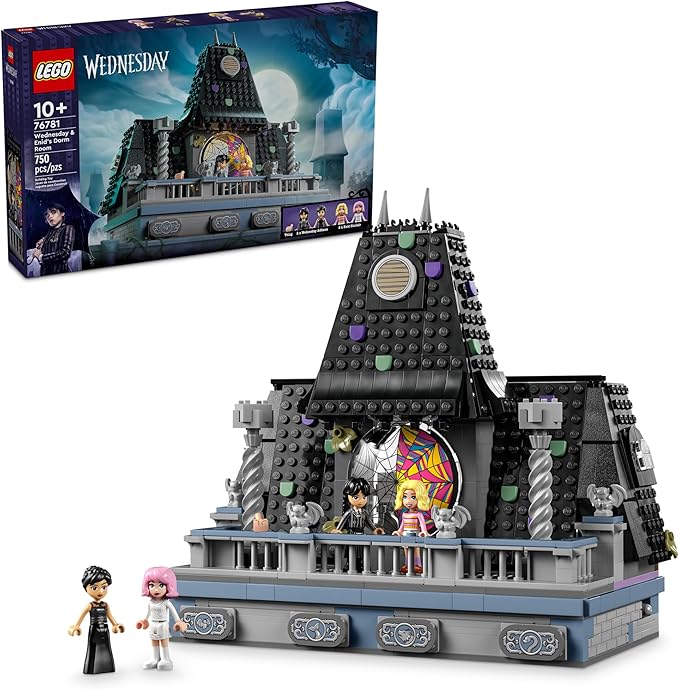 LEGO Wednesday & Enid's Dorm Room Playset - Building Toy for Pretend Play with 4 Minifigures - Wednesday Addams Doll for Kids, Girls & Boys, Ages 10+ - Gift Idea for Birthday - 76781