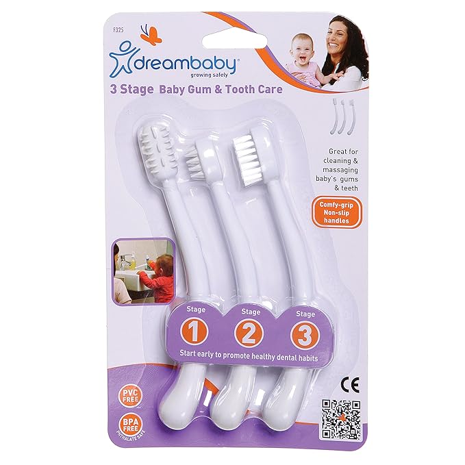 Dreambaby Toothbrush Set 3 Stage, White
