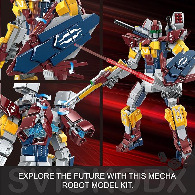 SVIOKODX Mecha Building Block Sets,Bladed Attacker Robot Model Kits for Adults,Cool Bricks Mech，Collectible Kits for Kids Boys 8+ (1099 PCS)