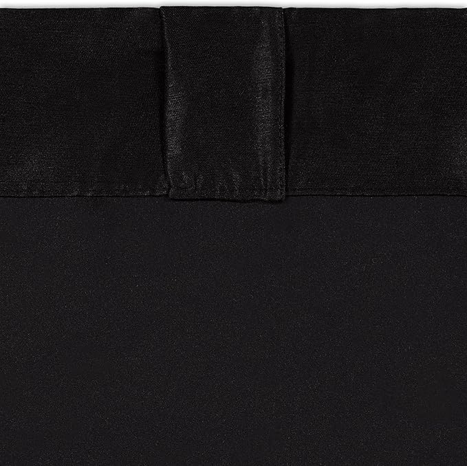 ECLIPSE Fresno Modern Blackout Thermal Rod Pocket Window Curtain for Bedroom (1 Panel), 52" x 95", Black