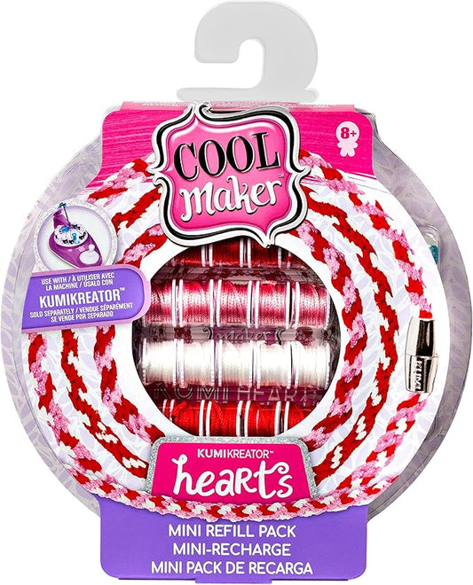 Cool Maker, KumiKreator Hearts Mini Fashion Pack Refill, Friendship Bracelet Activity Kit