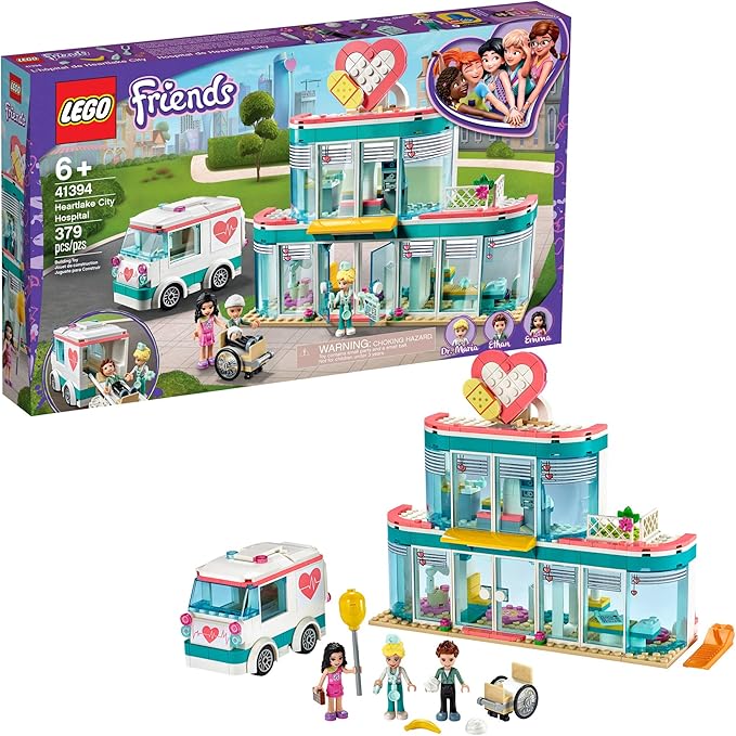 LEGO Friends Heartlake City Hospital 41394 Best Doctor Toy Building Kit, Featuring Friends Character Emma, New 2020 (379 Pieces)