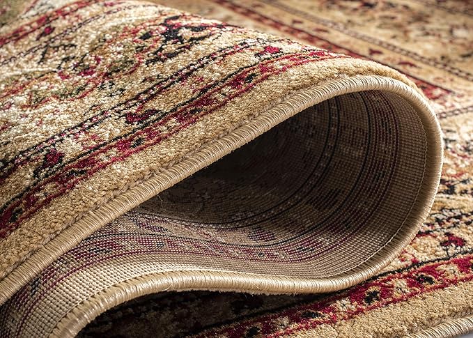 SAFAVIEH Lyndhurst Collection Runner Rug - 2'3" x 12', Multi & Beige, Traditional Oriental Design, Non-Shedding & Easy Care, Ideal for High Traffic Areas in Living Room, Bedroom (LNH221C)