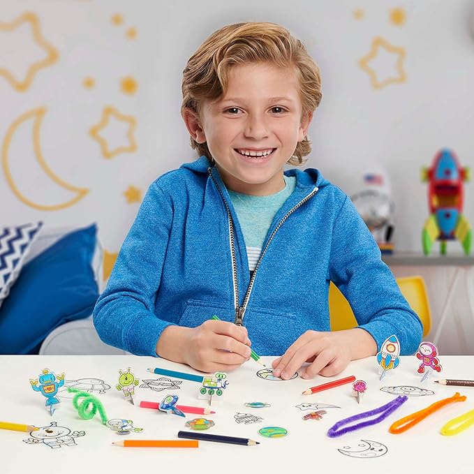 Just Play Shrinky Dinks Out of This World 51-piece Arts and Crafts Kit, Kids Toys for Ages 3 Up, Medium