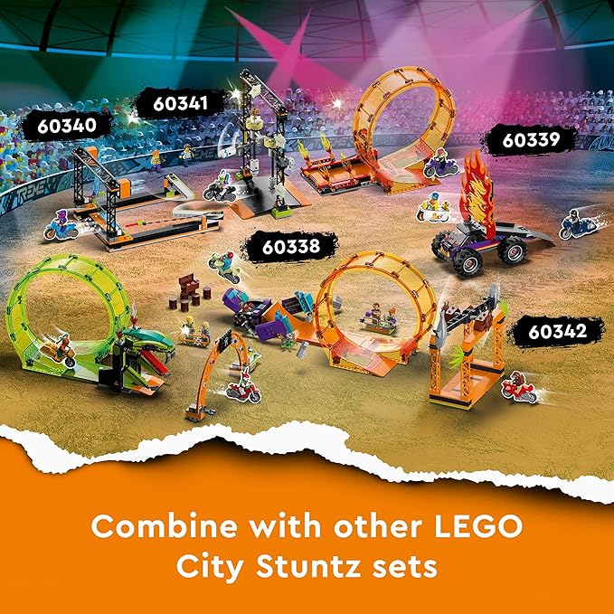 Lego City Stuntz Smashing Chimpanzee Stunt Loop 60338 Building Toy Set for Boys, Girls, and Kids Ages 7+ (226 Pieces)