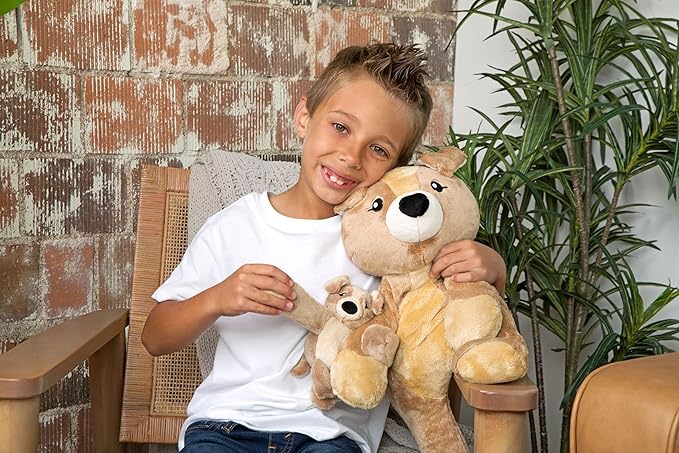 Hug Babies Cute Mini Plush Stuffed Animal Bracelet for Kids | Soft & Cuddly Portable Comfort Adorable On-The-Go Companion for Travel School & Adventures Ages 2+ (Charlie The Puppy)
