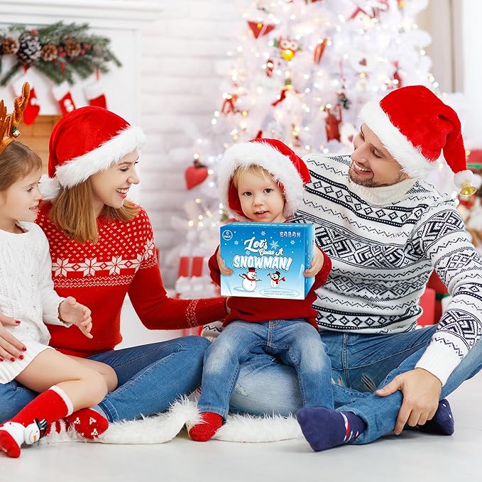 6 Pack Snowman Kit, Christmas Craft DIY for Kids, Build a Snowman Craft Winter Decorations Indoor, Creative Kids Air Dry Clay Modeling Crafts Kit for School Winter Party Activities Kids