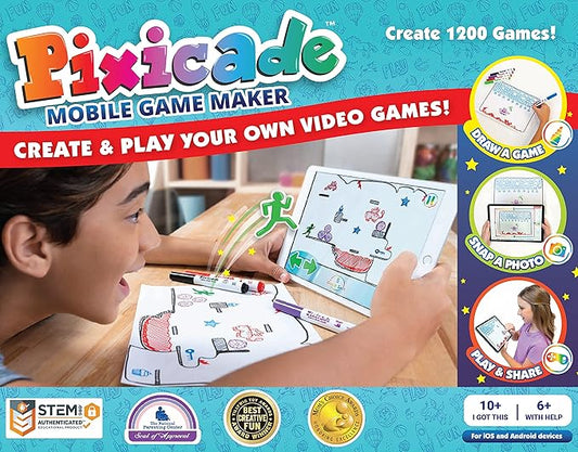 Transform Creative Drawings to Animated Playable Kids Games On Your Mobile Device - Build Your Own Video Game - Gifts for 10 Year Old Girl, Boys - Award Winning STEM Toys for Ages 6-12+