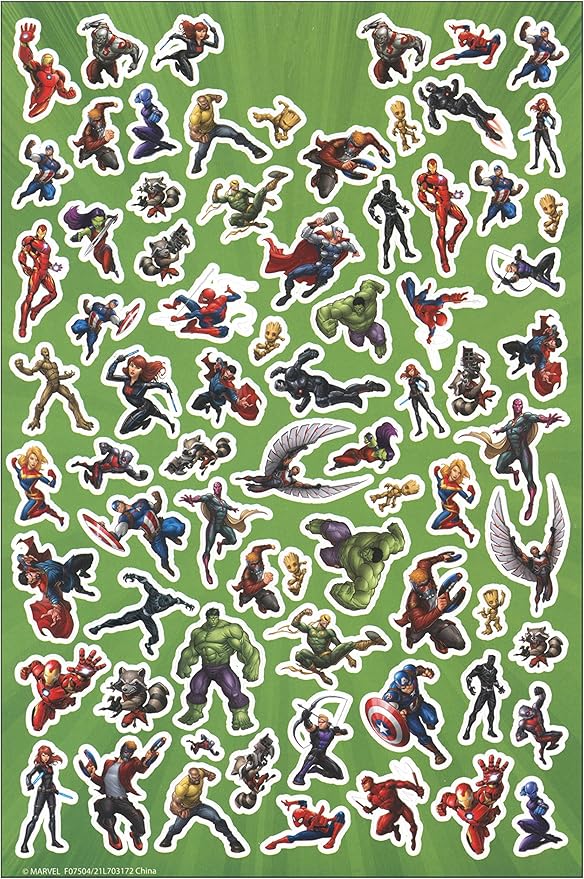 Avengers Coloring Book Set Bundle with Avengers Stickers and Superhero Door Hanger (Avengers Classic)