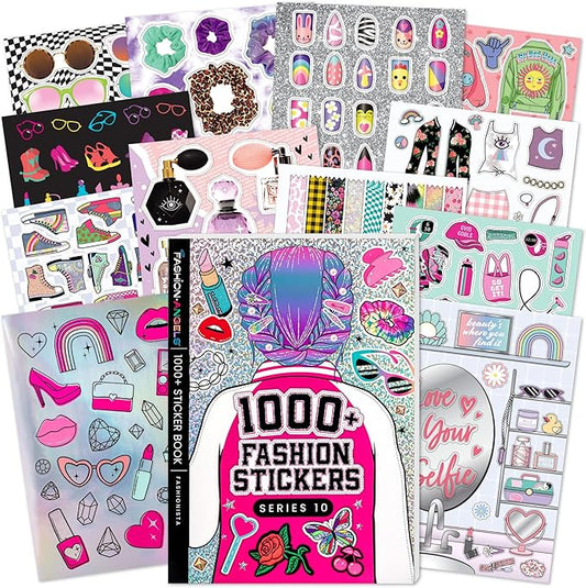 Fashion Angels Fashion Sticker Book - Includes 1000+ Stickers and 5 Sticker Collector Pages - Design Outfits, Accessorize Notebooks and Get Inspired - Ages 8 and Up