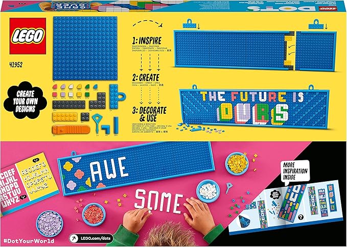 LEGO® DOTS Big Message Board 41952 DIY Craft Decoration Kit; A Customizable Canvas Designed for Kids Aged 8+