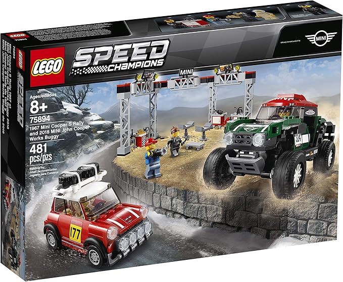 LEGO Speed Champions 1967 Mini Cooper S Rally and 2018 Mini John Cooper Works Buggy 75894 Building Kit (481 Pieces)