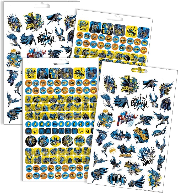 Batman Stickers Activity Set - Bundle Includes Batman Sticker Pad, Batman Reward Stickers, Batman Coloring Book, and 2-Sided Superhero Door Hanger