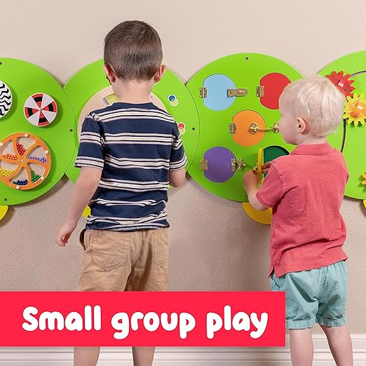 SPARK & WOW Caterpillar Activity Wall Panels | Ages 18m+ | Montessori Sensory Wall Toy | 8 Activities | Busy Board | Toddler Room Decor
