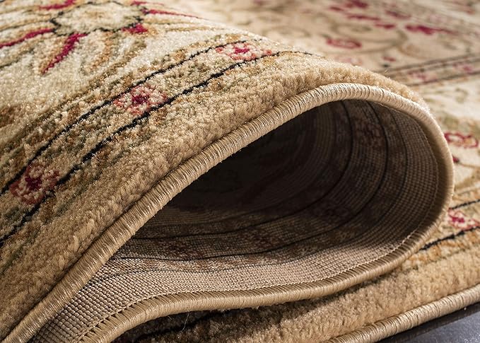 SAFAVIEH Lyndhurst Collection Runner Rug - 2'3" x 22', Beige & Ivory, Traditional Oriental Design, Non-Shedding & Easy Care, Ideal for High Traffic Areas in Living Room, Bedroom (LNH212D)
