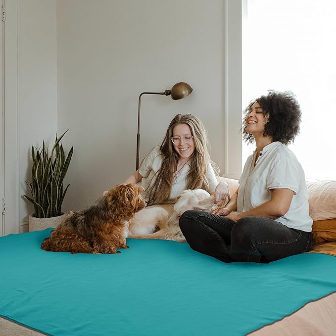 Fleece Throw Blanket Bulk Fleece Blankets Solid Lightweight Warm Soft Cozy Pet-Friendly for Home Bed Sofa Couch Dorm Office Wedding Gifts Travel Airplane Seasons (Petrol Blue, Pack of 6-50x60 Inches)