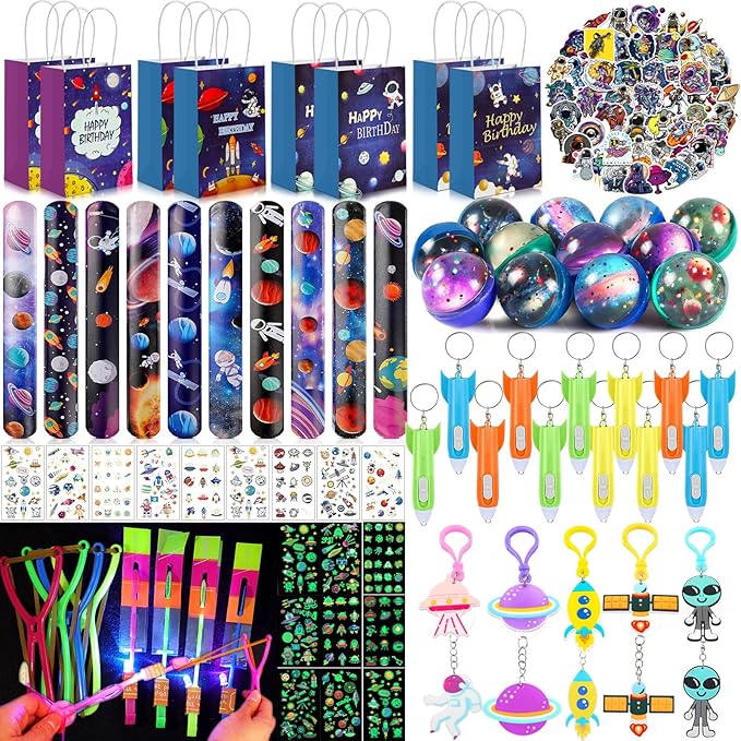 Astronaut Galaxy Outer Space Themed Party Favors for Kids, Party Supplies for Boys Birthday Party Decorations