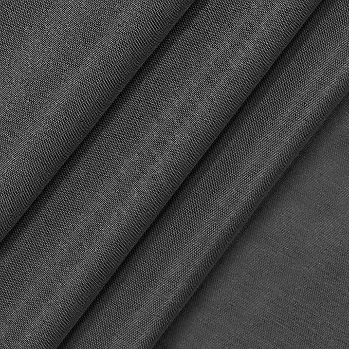 Eclipse Fresno Modern Blackout Thermal Rod Pocket Window Curtain for Bedroom (1 Panel), 52 in x 84 in, Charcoal