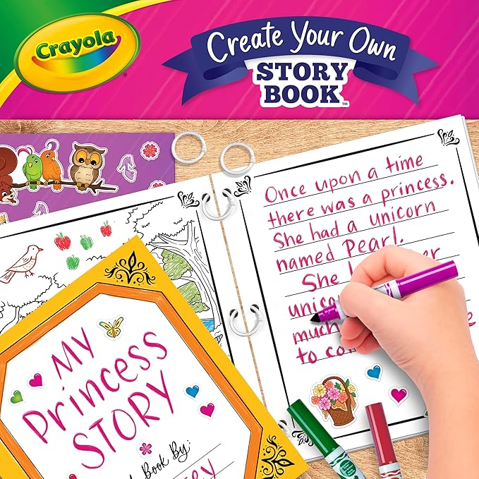 Crayola Book Making Kit for Kids, Create Your Own Fairytale Storybook, DIY Kits, Gift for Girls & Boys, Ages 6, 7, 8, 9
