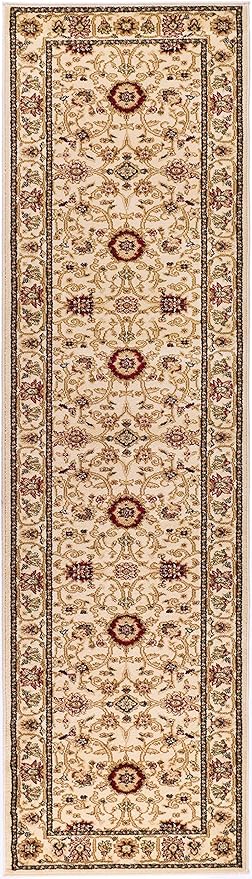 SAFAVIEH Lyndhurst Collection Runner Rug - 2'3" x 8', Ivory & Ivory, Traditional Oriental Design, Non-Shedding & Easy Care, Ideal for High Traffic Areas in Living Room, Bedroom (LNH212L)