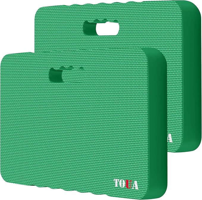 Kneeling Pad Thick Extra Large High Density Foam Comfort for Work Gardening Yoga Exercise Garden Knee 2 Pack Green