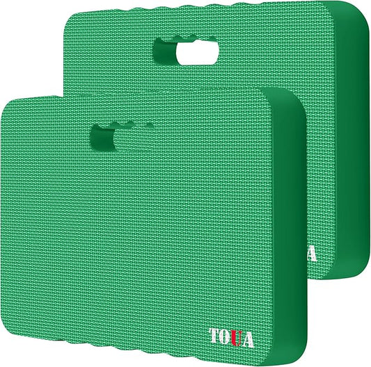 Kneeling Pad Thick Extra Large High Density Foam Comfort for Work Gardening Yoga Exercise Garden Knee 2 Pack Green