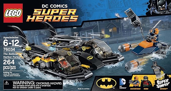 LEGO Super Heroes 76034 The Batboat Harbor Pursuit Building Kit