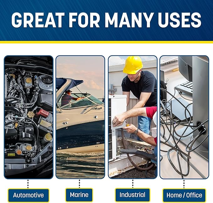 GS Power 1/4 Inch x 50ft Split Wire Loom Tubing, Split Cable Sleeve Cord Protector for Industrial Electrical Wires, Automotive Wire Cover Flexible, High Temperature Cable Conduit, Wrap