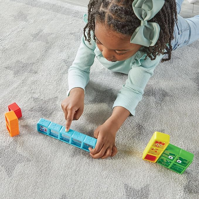 hand2mind Numberblocks One to Five Sensory Bottles, Number Toys, Toddler Counting Toys, Math Fidget Toys for Classroom, Calming Toys for Kids, Calm Down Corner Supplies, Social Emotional Learning