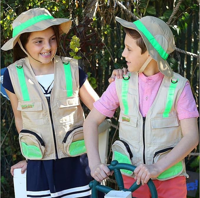 Kids Cargo Vest for Boys and Girls with Reflective Safety Straps