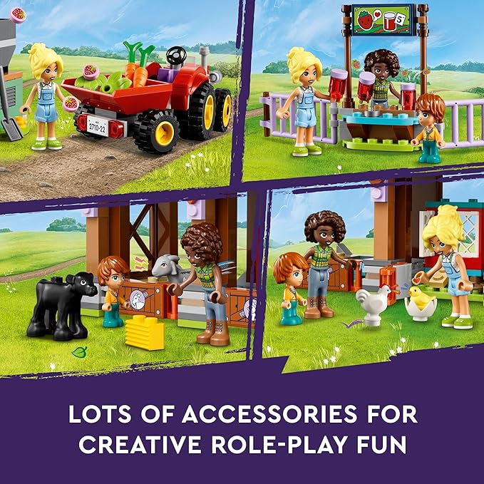 LEGO Friends The Sanctuary of The Farm Animals, Building Toy with Tractor, Mill, 3 Mini Dolls and 5 Animals, Toys for Girls and Children from 6 Years and Older, Gift Ideas 42617