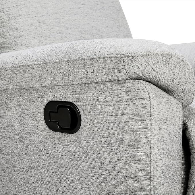 DaVinci Suzy Glider Recliner Nursery Chair - Glider Rocking Chair for Nursery and Living Room - GREENGUARD Gold, FSC & Certi-PUR US Certified - 360° Swivel Rocker Recliner Chair (Frost Grey)