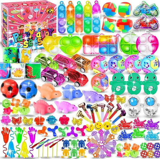 BicMan 150Pcs Party Favors for Kids 3-5 4-8, Fidget Toys Pack, Goodie Bag Stuffers, Carnival Prizes, Treasure Box, Filler Stuffers Toys for Classroom