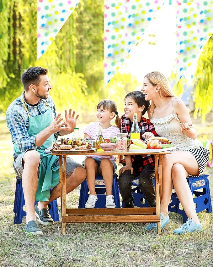 ACKO Folding Step Stool -13 inch Height Premium Heavy Duty Foldable Stool for Kids and Adults, Kitchen Garden Bathroom Stepping Stool