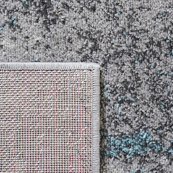 SAFAVIEH Adirondack Collection Area Rug - 8' x 10', Turquoise & Grey, Modern Abstract Design, Non-Shedding & Easy Care, Ideal for High Traffic Areas in Living Room, Bedroom (ADR134K)
