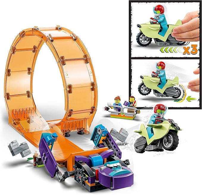 Lego City Stuntz Smashing Chimpanzee Stunt Loop 60338 Building Toy Set for Boys, Girls, and Kids Ages 7+ (226 Pieces)