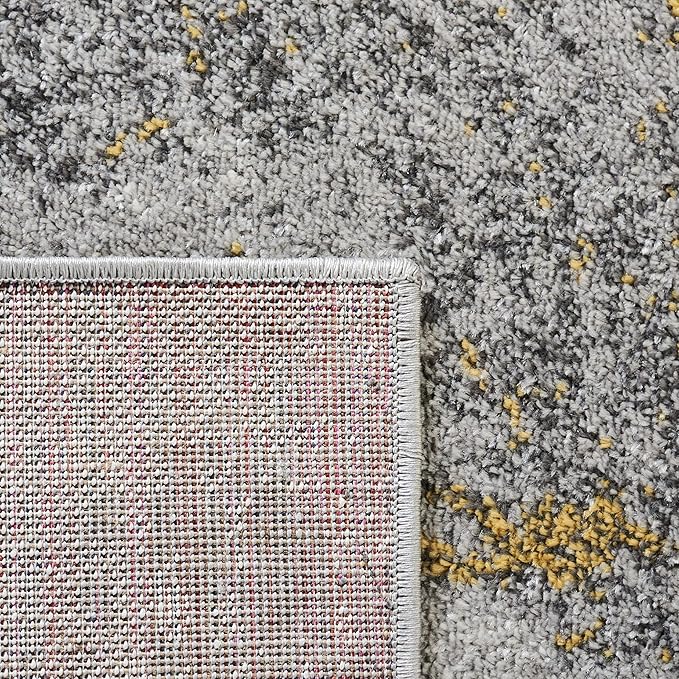 SAFAVIEH Adirondack Collection Area Rug - 9' x 12', Grey & Yellow, Modern Abstract Design, Non-Shedding & Easy Care, Ideal for High Traffic Areas in Living Room, Bedroom (ADR134H)