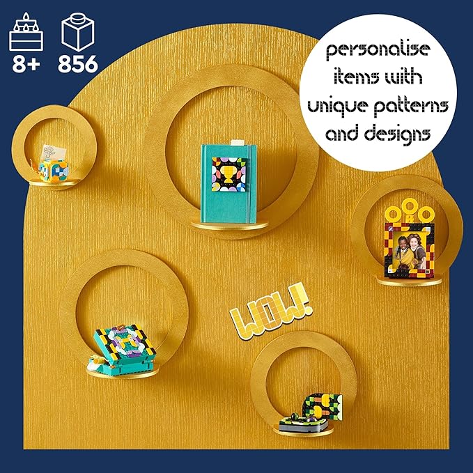 LEGO DOTS Hogwarts Desktop Kit 41811, DIY Harry Potter Back to School Accessories and Supplies, Desk Décor Items and Patch Sticker, Crafts Toys