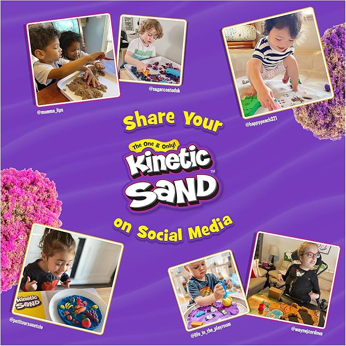 Kinetic Sand Mold n’ Flow with 1.5lbs Red & Teal Play Sand, 3 Tools, Sensory Toys for Kids Ages 3 and up