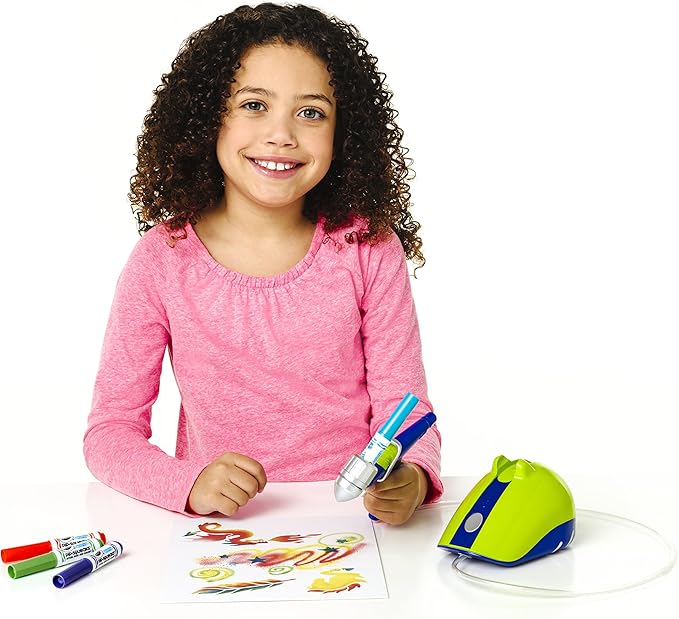 Crayola Air Marker Sprayer Airbrush Kit, Gift for Kids Age 8, 9, 10