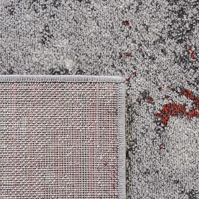 SAFAVIEH Adirondack Collection Accent Rug - 4' x 6', Orange & Grey, Modern Abstract Design, Non-Shedding & Easy Care, Ideal for High Traffic Areas in Entryway, Living Room, Bedroom (ADR134P)