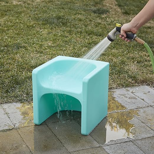 ECR4Kids Tri-Me 3-In-1 Cube Chair, Kids Furniture, Aqua