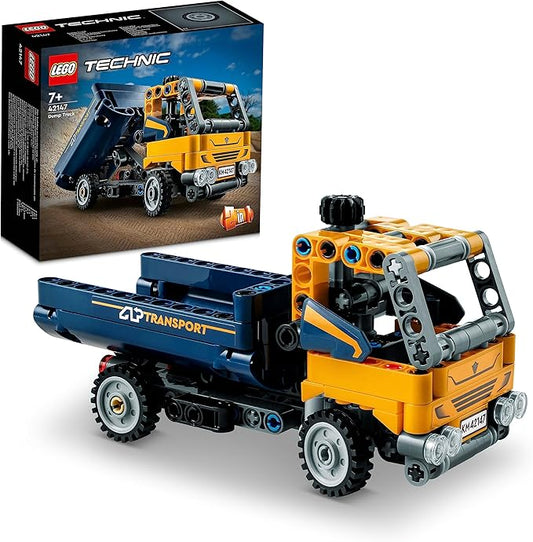 LEGO Technic Dump Car 42147 Toy Blocks, Present, Vehicles, City Making, Boys, Ages 7 and Up