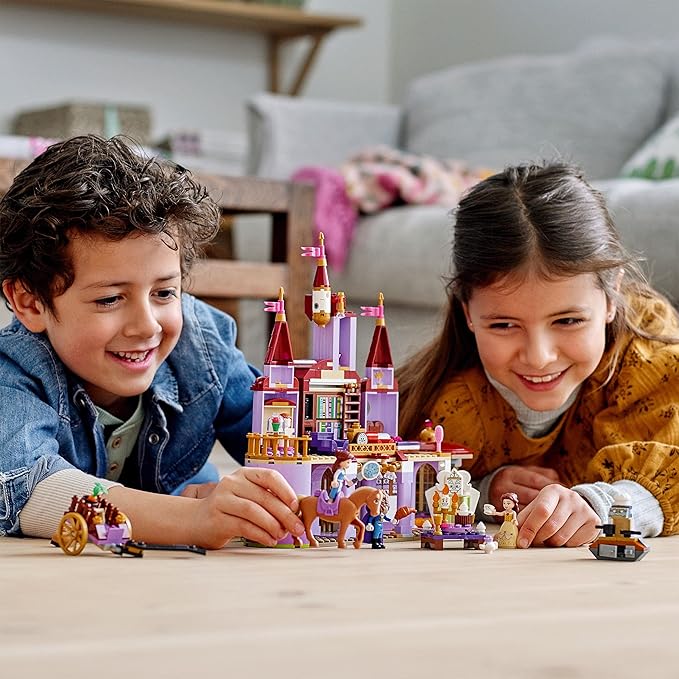 LEGO® Disney Belle and The Beast’s Castle 43196 Building Kit; an Iconic Castle Construction Toy for Creative Fun