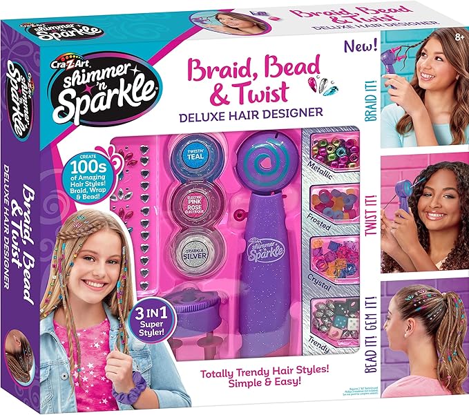 Cra-Z-Art Shimmer ‘n Sparkle Braid Bead and Twist Deluxe Hair Designer