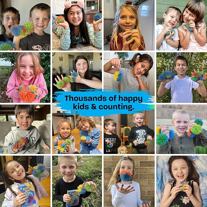 Fidget Toys - Original Soft & Stretchy Ball Bulk 20 Pack - Easter Basket Gifts for Boys & Girls All Ages - Sensory Balls Monkey Stringy Ball 90s Toys - Sensory Toy Gift Fidgets for Kids - Kooosh Balls