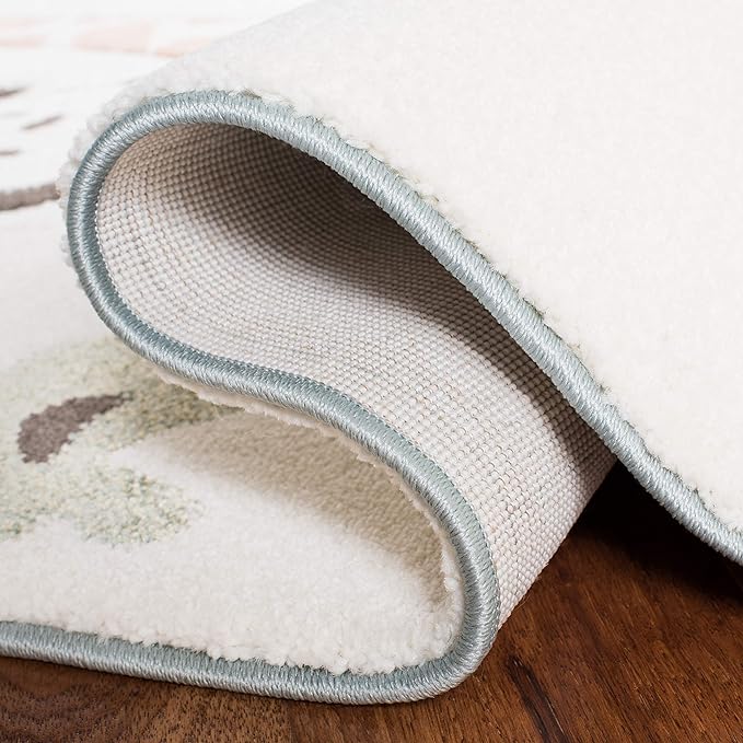 SAFAVIEH Carousel Kids Collection Runner Rug - 2' x 8', Ivory, Animal Design, Non-Shedding & Easy Care, Ideal for High Traffic Areas for Boys & Girls in Playroom, Nursery, Bedroom (CRK120A)