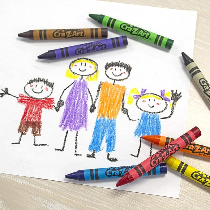 Cra-Z-art Super Jumbo Crayon Bulk Class Pack 200ct 8 Assorted Colors, Back To School Supply List Essential, Bulk Pack for School Supply Rooms and In Class For Teachers