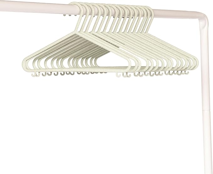 3 Sprouts Wheat Straw Plastic Hangers - 30-Pack Eco-Conscious Toddler Hangers for Child & Baby Clothes, Coats - Kid Closet Hangers Ideal for Small Girls, Boys, Children & - Speckled Green