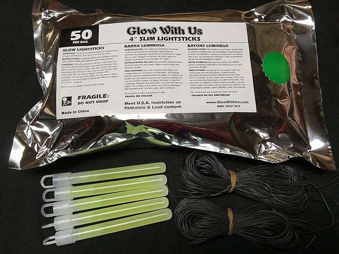 Glow Sticks Bulk Wholesale, 1000 4” Green Glow Stick Light Sticks, Bright Color, Kids Love Them! Glow 8-12 Hrs, 2-Year Shelf Life, Sturdy Packaging, GlowWithUs Brand
